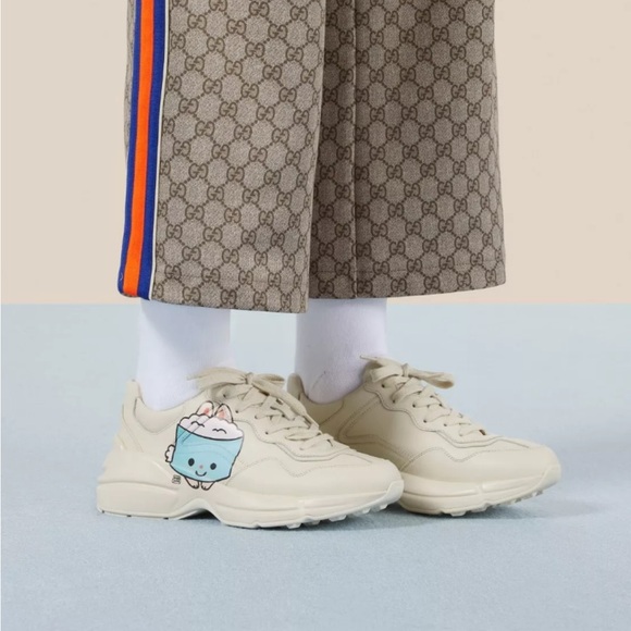 NIB GUCCI LIMITED EDITION APOLLO PIKARAR KAWAII SNEAKERS SIZE 36 - Picture 3 of 12